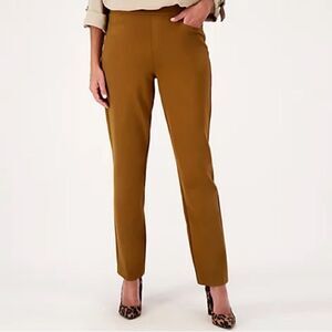 Susan Graver Smart Ponte Knit Slim Leg Pants